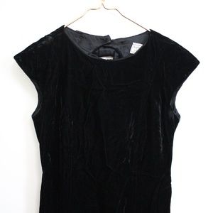 {vintage} Black Velvet Dress